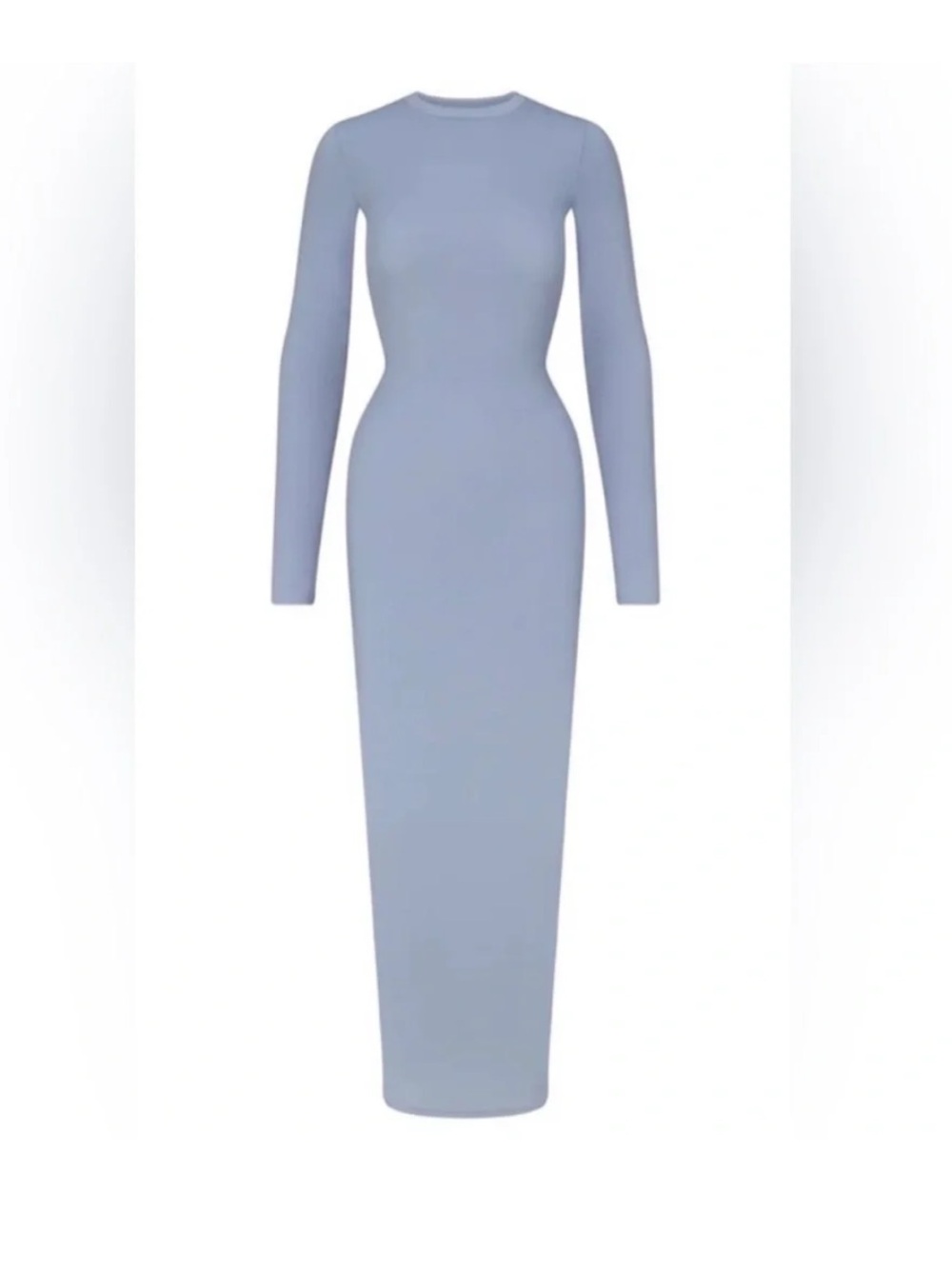 SKIMS FITS EVERYBODY CREW NECK LONG SLEEVE DRESS